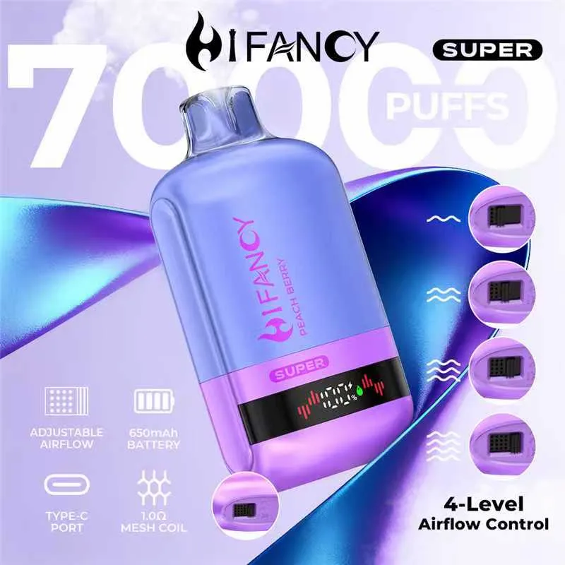 HIFANCY SUPER 70000 – 46ml, ekran LED i mocny charakter | 67dym.pl