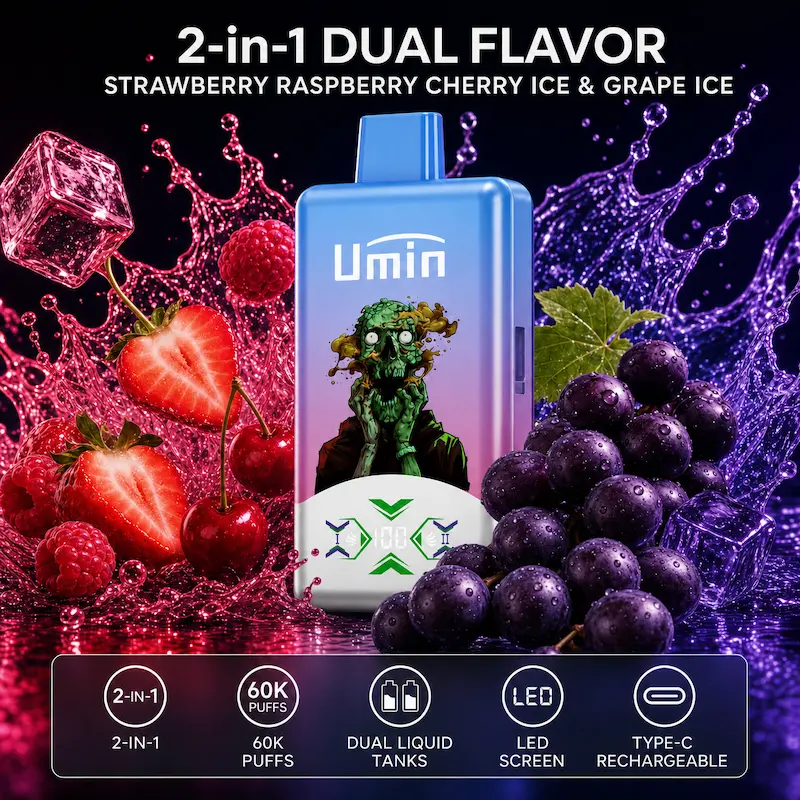 Umin 2 in 1 Dual Flavor 60000 – dwa smaki, jeden vape | 67dym.pl